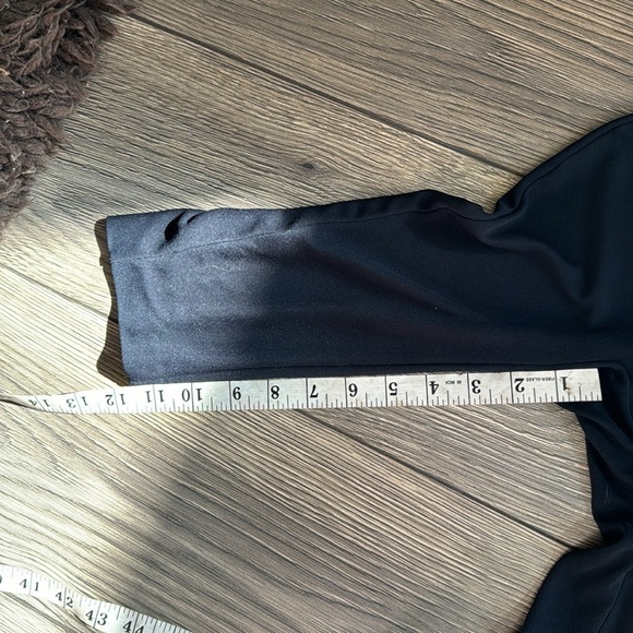 Vintage dark blue almost black midi dress 3/4 sleeve length chic Dress timeless - Picture 11 of 16